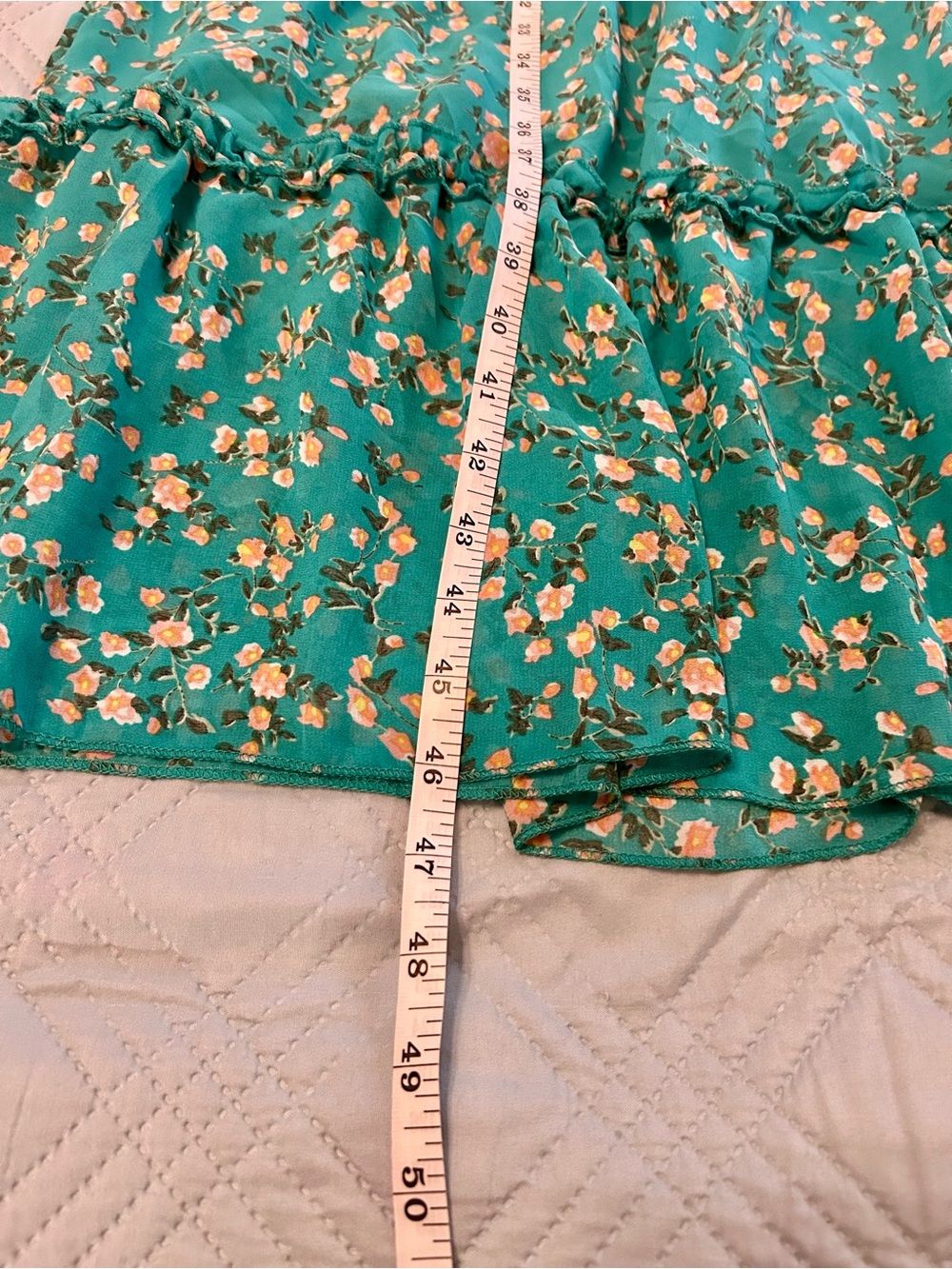 Women’s Teal Floral Dress, Size Small, EUC - Picture 8 of 11